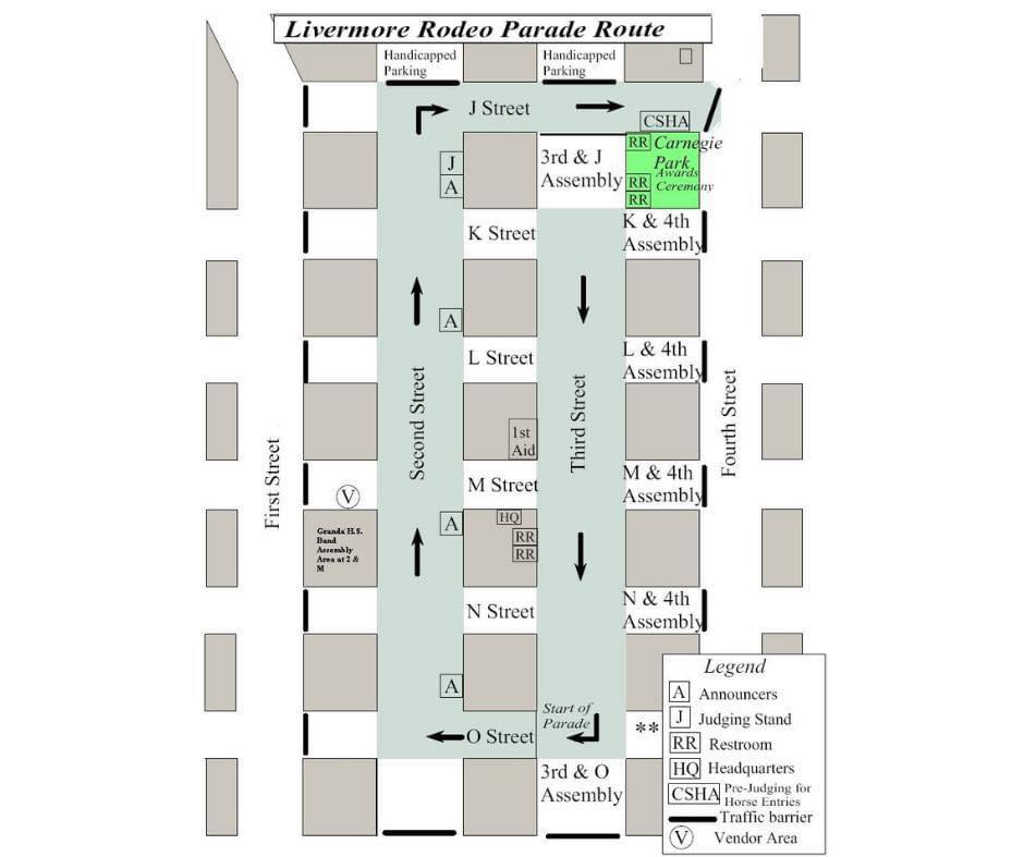 Rodeo Parade Map