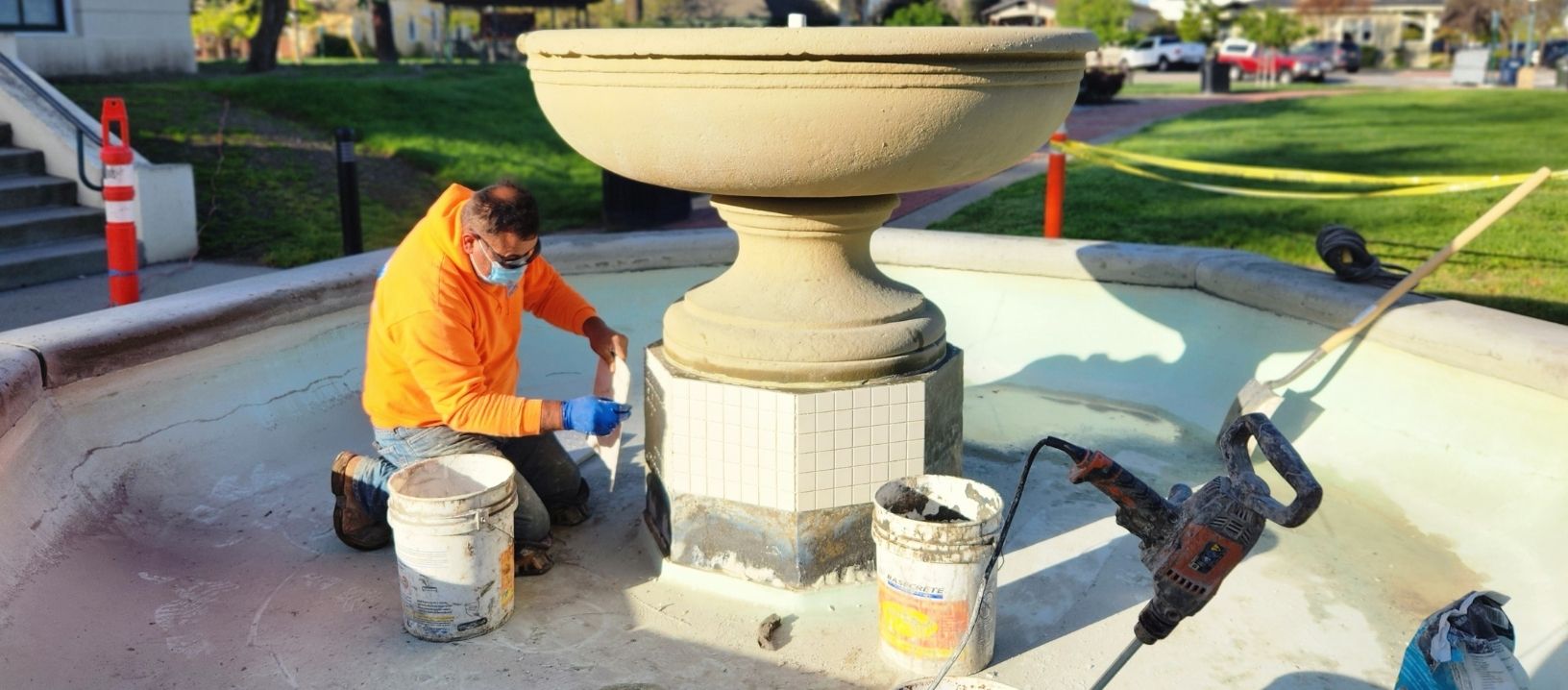Maintenance Work - Fountain